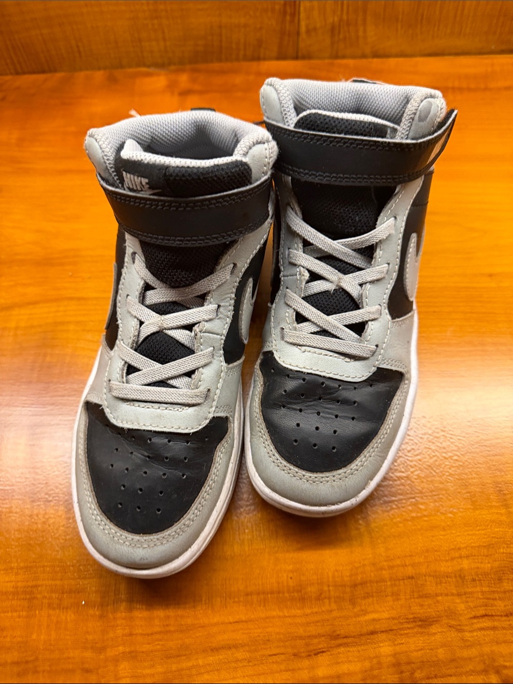 Nike Kids High-Top Sneakers in Black and Gray